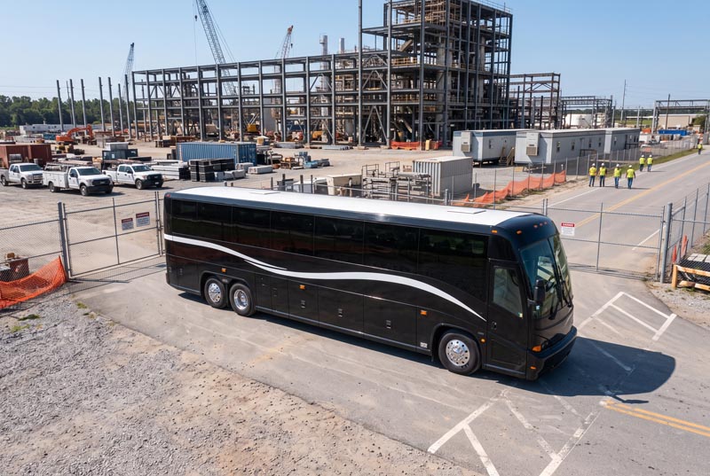 Construction Site Shuttle Bus Rentals in Cupertino, CA
